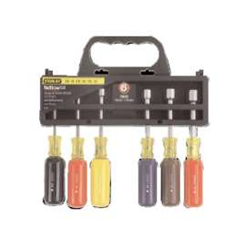 STANLEY 62-541 Nutdriver Set, Steel Alloy, Nickel, 6-Piece