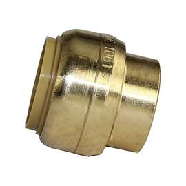SharkBite U518LFA End Cap, 3/4 in, 1.32 in L, Chrome