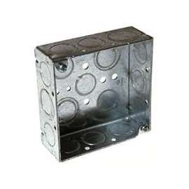 RACO 8189 Ceiling Outlet Box, Square, Steel, Gray