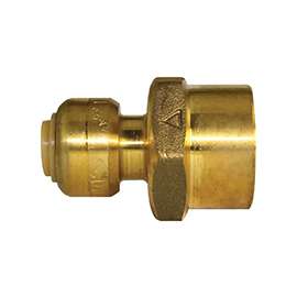 SharkBite U066LFA Connector, 1/4 in FNPT, 1/2 in FNPT