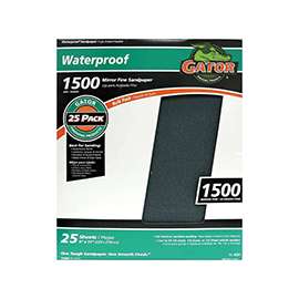 Gator 3287 Sanding Sheet, 1500-Grit, Silicone Carbide