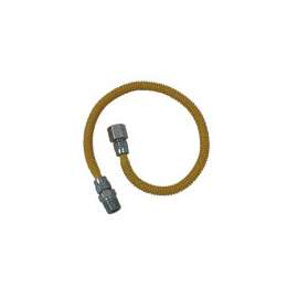 BrassCraft ProCoat CSSL54-36P Straight Gas Connector, 1/2 in Inlet, 1/2 in Outlet, Stainless Steel