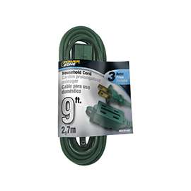 PowerZone Spt-2 Extension Cord, 16/2, 9 Ft