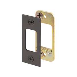 Defender Security E 2482 Deadbolt Strike, 2-3/4 in L, 1-1/8 in W, Steel, Bronze