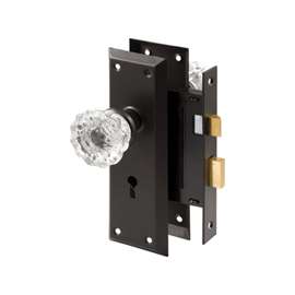 Defender Security E 2497 Door Lock Set, Keyed Key, Steel, Bronze