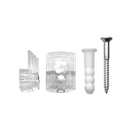 OOK 50224 Mirror Clip Set, 20 lb Weight Capacity, Wall Mounting, Plastic