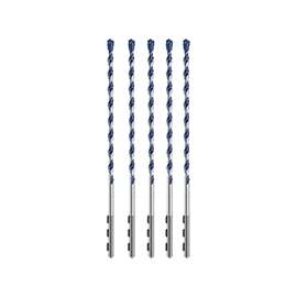 Bosch HCBG0405T Hammer Drill Bit Set, Milled Flute, 4 in L Flute, Hex Shank, 3/16 in Dia Shank