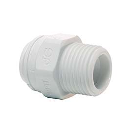 John Guest PP010822WP Connector, 1/4 in FNPT, 1/4 in FNPT