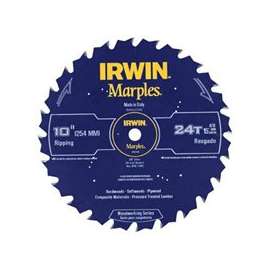 IRWIN 1807366 Circular Saw Blade, 10 in Dia, Carbide Cutting Edge, 5/8 in Arbor
