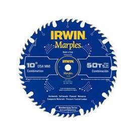 IRWIN 1807368 Circular Saw Blade, 10 in Dia, Carbide Cutting Edge, 5/8 in Arbor