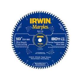 IRWIN 1807370 Circular Saw Blade, 10 in Dia, Carbide Cutting Edge, 5/8 in Arbor