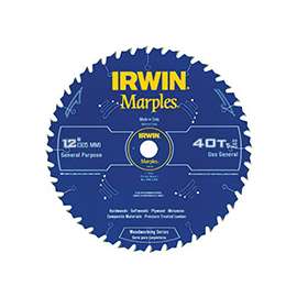 IRWIN 1807382 Circular Saw Blade, 12 in Dia, Carbide Cutting Edge, 1 in Arbor