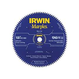 IRWIN 1807385 Circular Saw Blade, 12 in Dia, Carbide Cutting Edge, 1 in Arbor