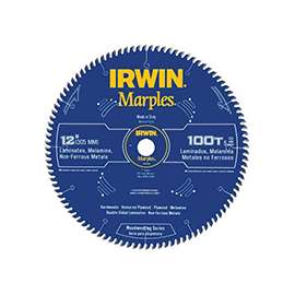 IRWIN 1807386 Circular Saw Blade, 12 in Dia, Carbide Cutting Edge, 1 in Arbor
