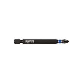 IRWIN 1837456 Power Bit, #2 Drive, Phillips Drive, 1/4 in Shank, Hex Shank, S2 Steel