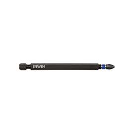 IRWIN 1837458 Power Bit, #2 Drive, Phillips Drive, 1/4 in Shank, Hex Shank, S2 Steel