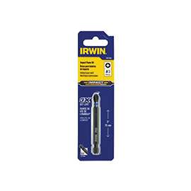 IRWIN 1837464 Power Bit, #3 Drive, Phillips Drive, 1/4 in Shank, Hex Shank, S2 Steel