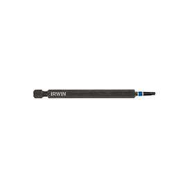 IRWIN 1837472 Power Bit, #1 Drive, Square Recess Drive, 1/4 in Shank, Hex Shank, S2 Steel