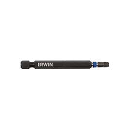 IRWIN 1837479 Power Bit, #2 Drive, Square Recess Drive, 1/4 in Shank, Hex Shank, S2 Steel