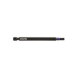 IRWIN 1837489 Power Bit, #3 Drive, Square Recess Drive, 1/4 in Shank, Hex Shank, S2 Steel
