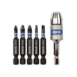 IRWIN 1840313 Quick-Change Drive Guide Set, Steel, Black Oxide, 6-Piece