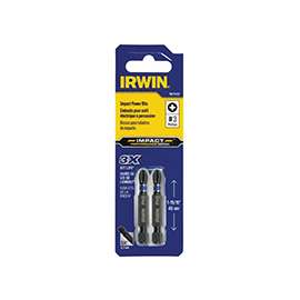 IRWIN 1837433 Power Bit, #3 Drive, Phillips Drive, 1/4 in Shank, Hex Shank, S2 Steel