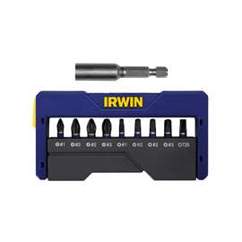 IRWIN 1866983 Insert Bit Set, Steel, Black Oxide, 10-Piece
