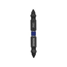 IRWIN 1870982 Power Bit, #1 Drive, Phillips Drive, 1/4 in Shank, Hex Shank, Steel