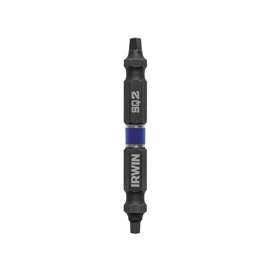 IRWIN 1870986 Power Bit, #2 Drive, Square Recess Drive, 1/4 in Shank, Hex Shank, Steel