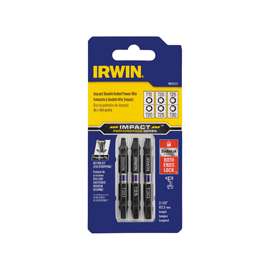 IRWIN 1892093 Double-Ended Impact Bit Set, Steel, 3-Piece