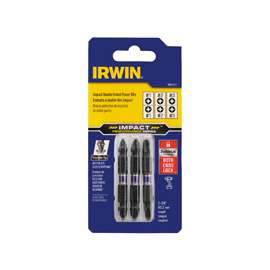 IRWIN 1882352 Double-Ended Impact Bit Set, Steel, 3-Piece