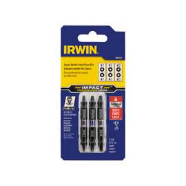 IRWIN 1882353 Double-Ended Impact Bit Set, Steel, 3-Piece