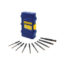 IRWIN 1881324 Drill Bit Set, Steel, Black Oxide, 10-Piece