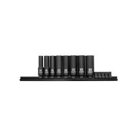 IRWIN 1882413 Metric Impact Socket Rail Set, 8 Pieces, 3/8 in, 6 Points