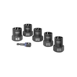 IRWIN Impact Bolt-Grip 1859146 Lug Nut Set, HCS, 6-Piece, For All Types of Fasteners