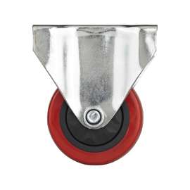 ProSource Rigid Rigid Plate Caster, 3 In Dia, 176 Lb, Polyurethane