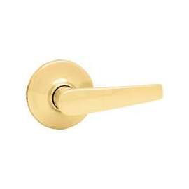 Kwikset 200DL3CPRCLRCS Passage Lever, 3 Grade, Steel, Polished Brass