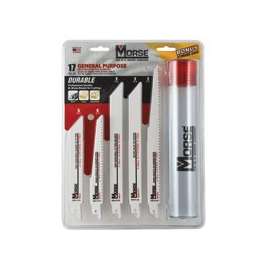 MORSE RBKITGP01 Reciprocating Saw Blade Set, 17-Piece, For Reciprocating Saw Machines