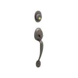 Schlage Plymouth F58PLY716 Handleset, Keyed Different Key, Brass, Aged Bronze
