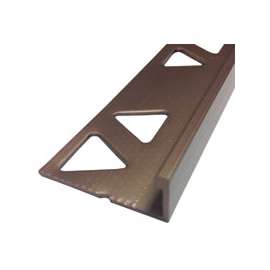 M-D 31353 Tile Edge, 96 in L, Aluminum, Bronze