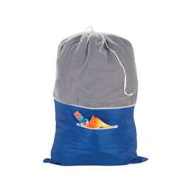 Honey-Can-Do LBG-03900 Mesh Laundry Bag, Drawstring Closure, Nylon, Blue