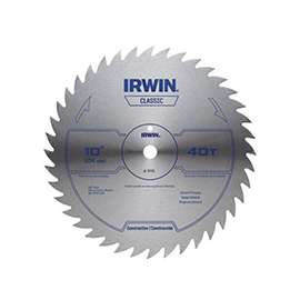 IRWIN 11170 Circular Saw Blade, 10 in Dia, Bi-Metal Cutting Edge, 5/8 in Arbor, HCS