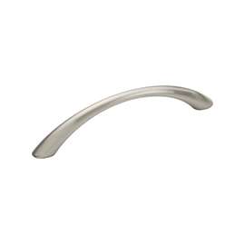 Amerock BP52994G10 Cabinet Pull, 4-9/16 in L Handle, Zinc, Satin Nickel