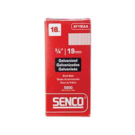 SENCO AY11EAA Brad Nail, 3/4 in L, 18 ga, Electro-Galvanized