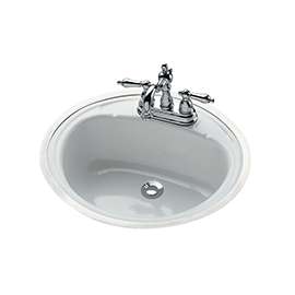 Bootz Daffodil 021-2440-00 Lavatory Sink, 15-3/4 in L Basin, 15-3/4 in W Basin, Steel, White