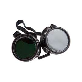 Forney 55311 Brazing Goggles, #5 Lens, Clear Lens, Black/Green Frame