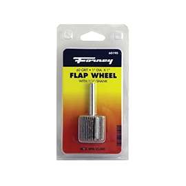 Forney 60190 Shank Mounted Flap Wheel, 1/4 in Arbor, 60-Grit, Aluminum Oxide, 1 in Dia