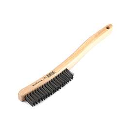 Forney 70504 Scratch Brush, Curved Handle, Carbon Steel Bristle