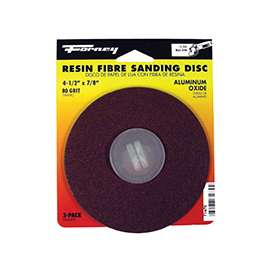 Forney 71670 Sanding Disc, 80-Grit, Medium Grade, Aluminum Oxide, 7/8 in Arbor, 4-1/2 in Dia