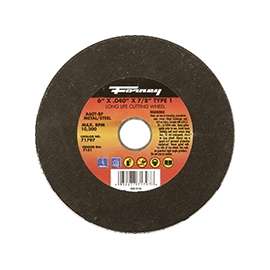 Forney 71797 Cut-Off Wheel, 60-Grit, Medium, Aluminum Oxide, 6 in Dia